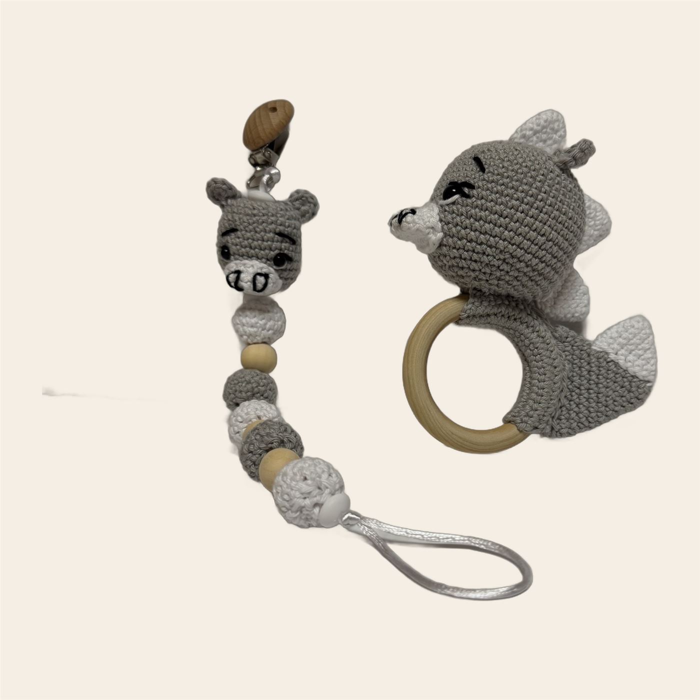 Sonajero artesanal amigurumi para bebé en crochet