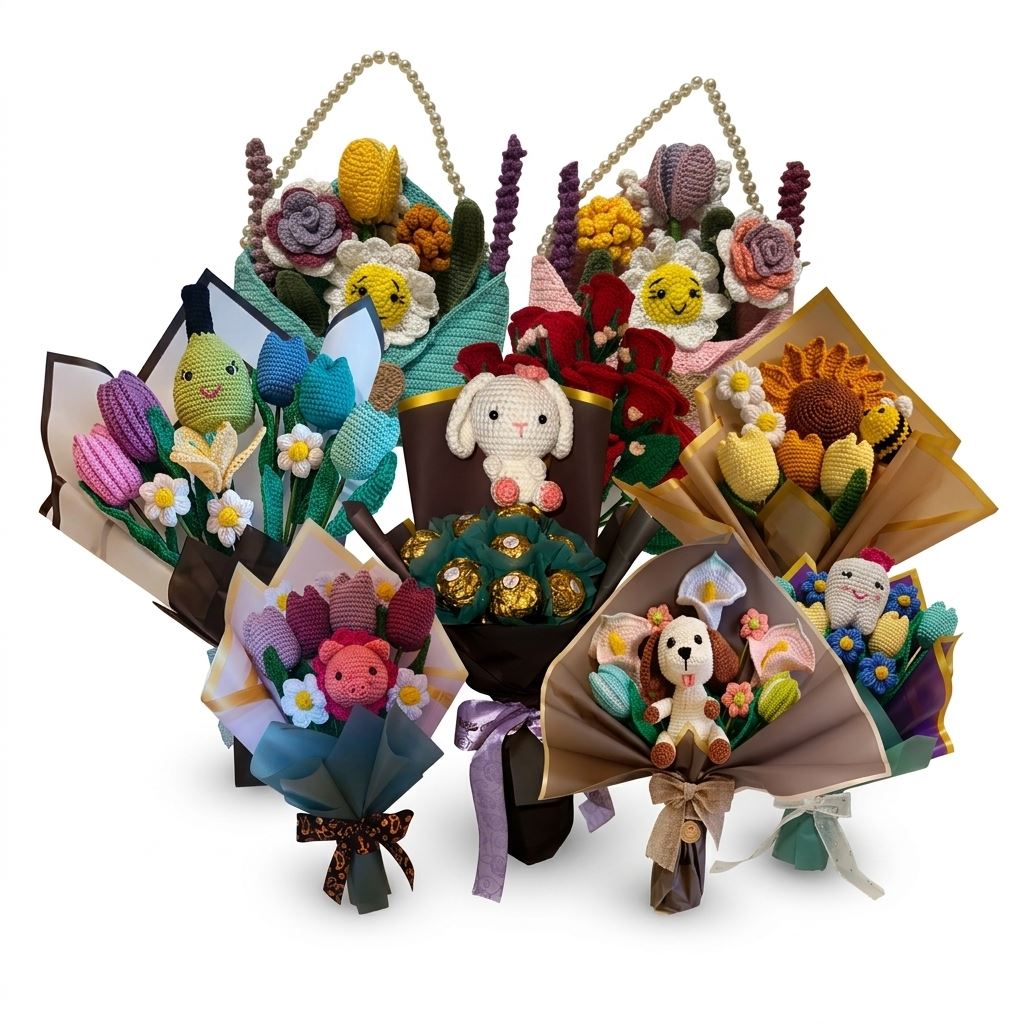 Comprar amigurumi de Ramos de Flores eternas hecho a mano